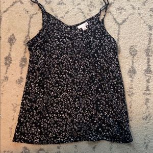 XS black and white floral shirt